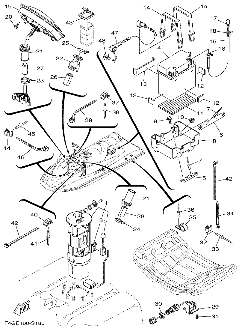 Yamaha VX1050AV ELECTRICAL 3 parts diagram